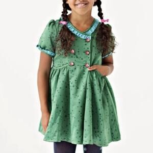Matilda Jane Paint by Numbers Girls 10 Green Star Constellation Dress Whimsical